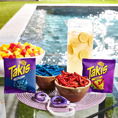 Takis Assorted Variety Pack Rolled Tortilla Chips, 40 Count | Fuego and Blue Heat, Extremely Spicy, 20 per Flavor, 1oz Individual Bags for Snacking and Lunchboxes