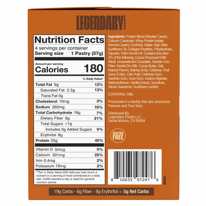 Legendary Foods Gluten Free and Keto Friendly Protein Pastry - S'mores - 8oz/4ct
