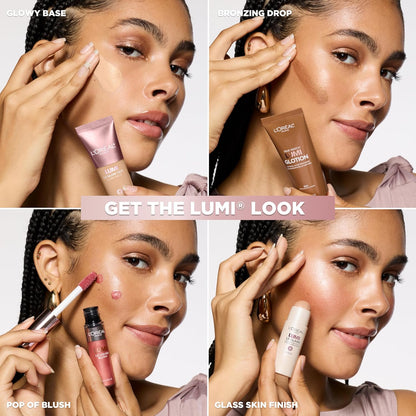 L'Oreal Paris Makeup True Match Lumi Glotion, Natural Glow Enhancer, Illuminator Highlighter, Bronzing Drops For a Sun-Kissed Glow For Face and Body, 904 Deep, 1.35 fl oz