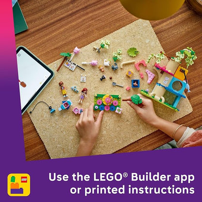 LEGO Friends Tree House Building Toy - Pretend Play Building Blocks with Cat Toys & 2 Minidolls, Creative Storytelling Toy for Girls and Boys Ages 9+, Gift Idea - 42666