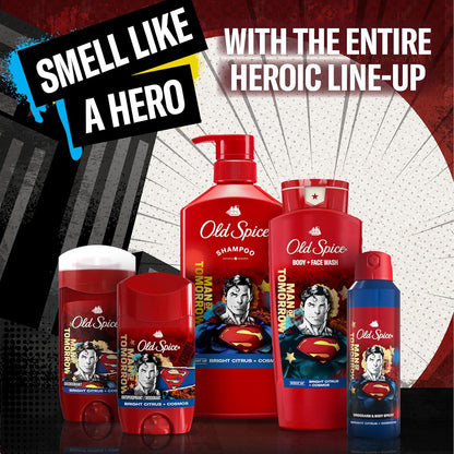 Old Spice Aluminum Free Deodorant for Men, 24/7 Freshness & Lasting Scent, 24/7 Long Lasting Sweat & Odor Protection, Smell Like a Hero, Superman, Bright Citrus and Cosmos Scent, 3 oz