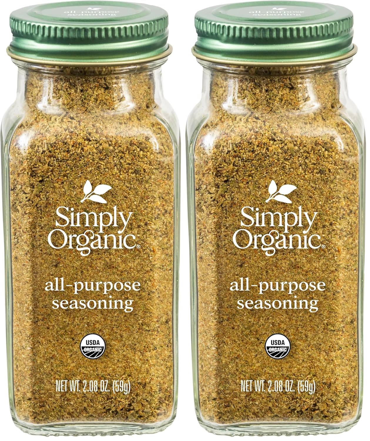 Simply Organic All-Purpose Seasoning Blend, 2.08 Ounce Jar, Great on Chicken, Steak, Beef and More (Pack of 2)