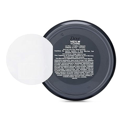 Dove Men+Care Ultra Hydra Cream, Face, Hands and Body care, All Skin Types, 5.07 Oz (Pack of 2)