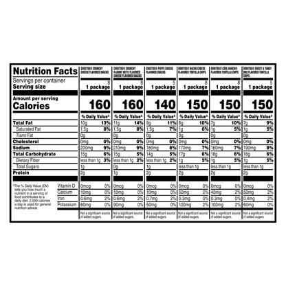 Frito-Lay Doritos & Cheetos Mix Variety Pack Snack Chips Multipack 42 Count