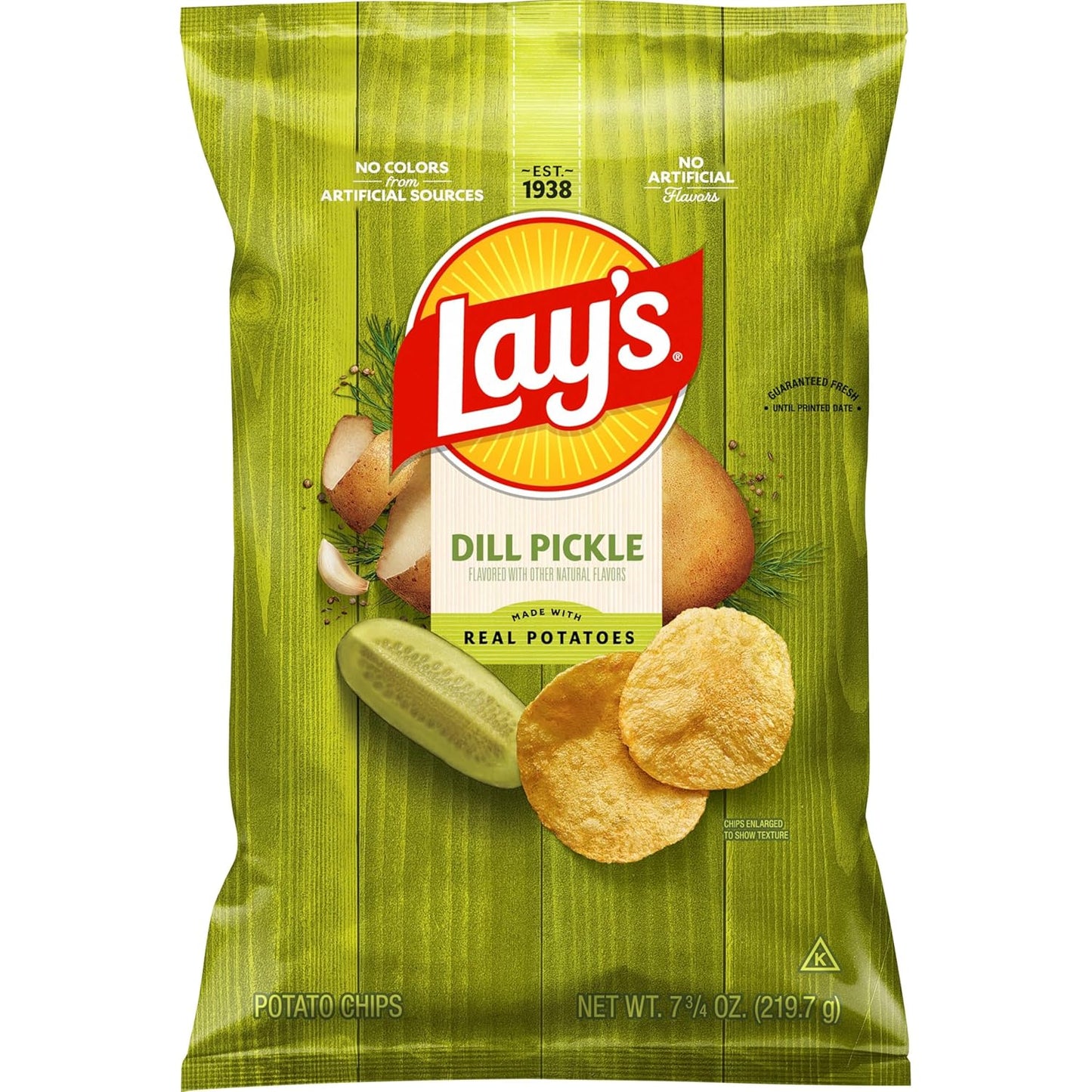 Lay's Potato Chips Dill Pickle Flavor, 7.75 Oz