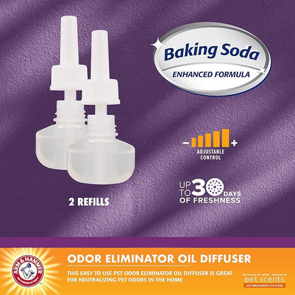 Arm & Hammer for Pets Plug-in Scented Oil Refills, Lavender Fields, 2 Count