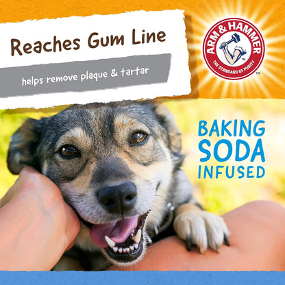 Arm & Hammer for Pets Nubbies TriBone Dog Dental Toy - Best Dog Chew Toy for Moderate Chewers - Helps Reduce Plaque & Tartar Peanut Butter Flavor Baking Soda (Pack of 2)
