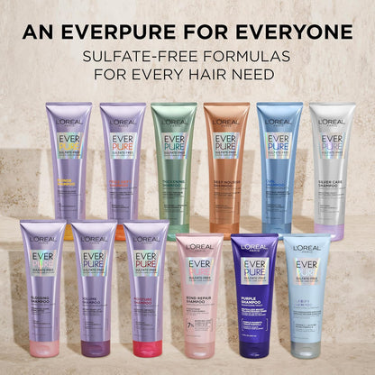L'Oreal Paris Thickening Sulfate Free Shampoo and Conditioner, Thickens + Strengthens Thin, Fragile Hair, EverPure, 1 Hair Care Kit