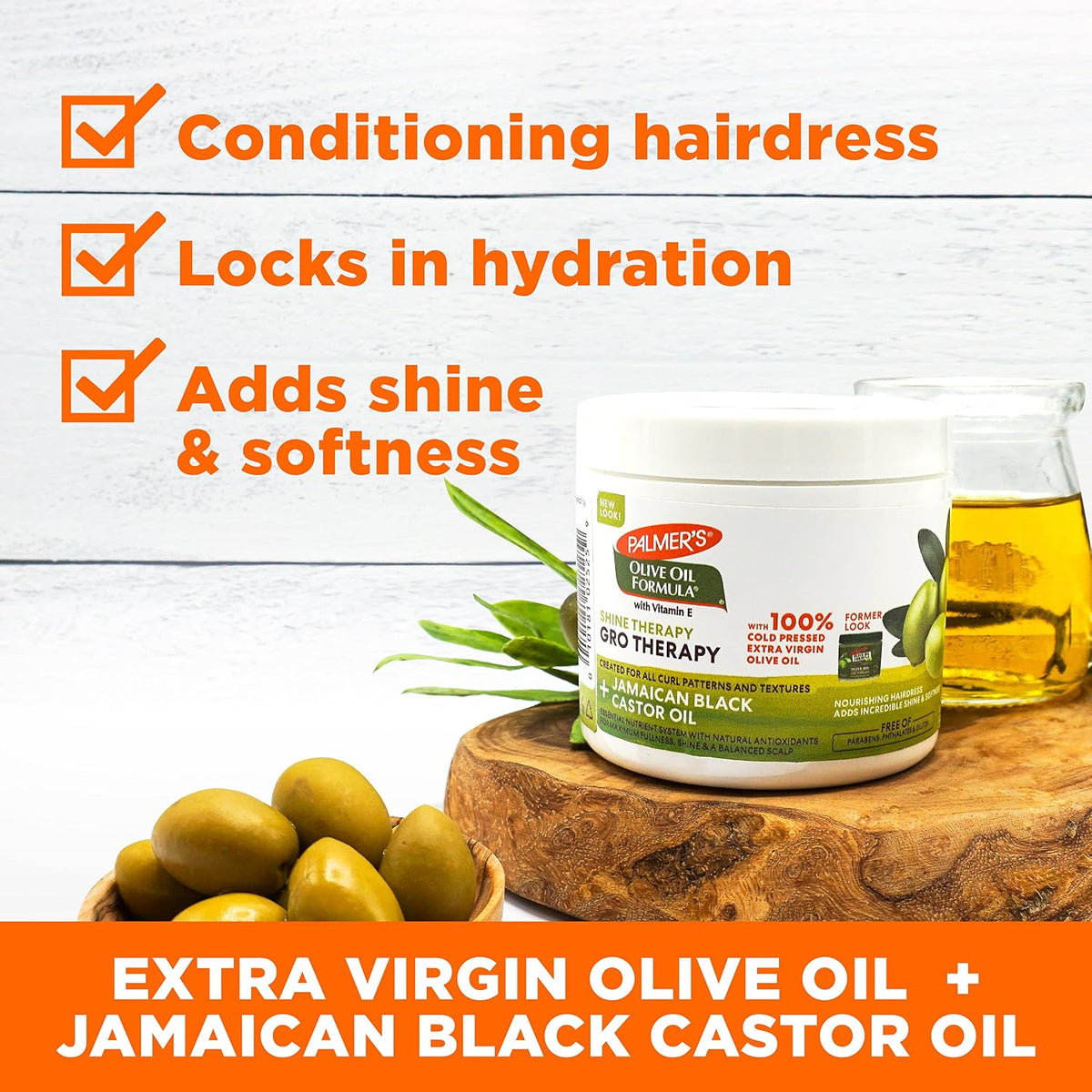 Palmer's GRO Shine Therapy Hairdress, Olive Oil Formula (5.25 Oz)