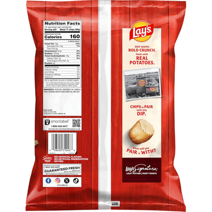 Lay's Potato Chips, Wavy, 13 Oz