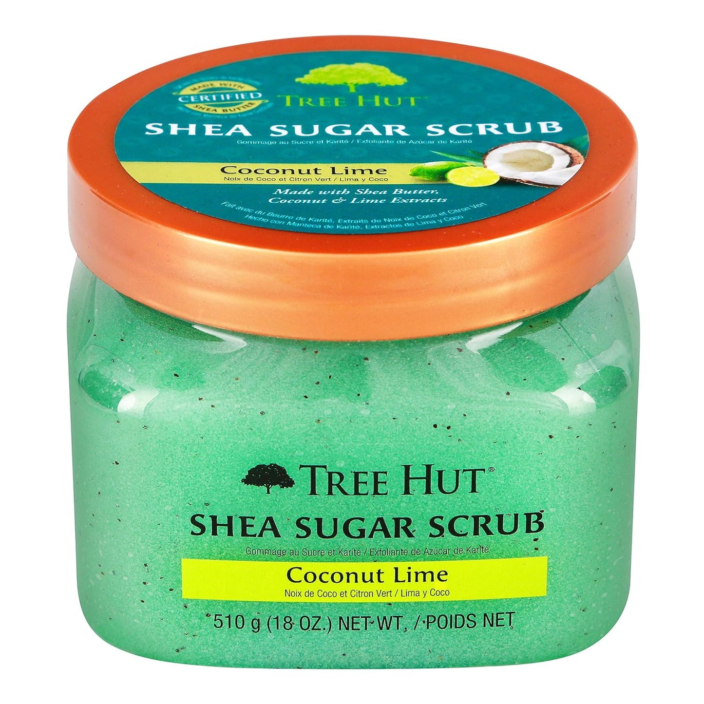 Tree Hut Shea Sugar Scrub, Coconut Lime, 18 Ounce (Pack of 3)