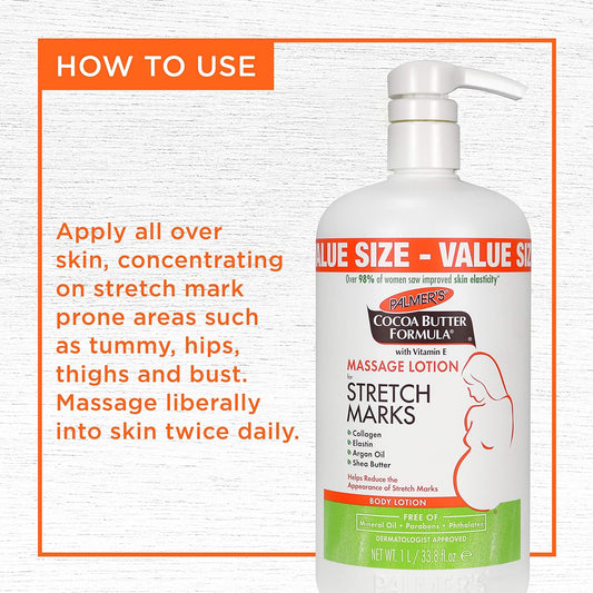 Palmer's Stretch Marks Body Lotion for Pregnancy & Weight Changes (33.8 Oz)