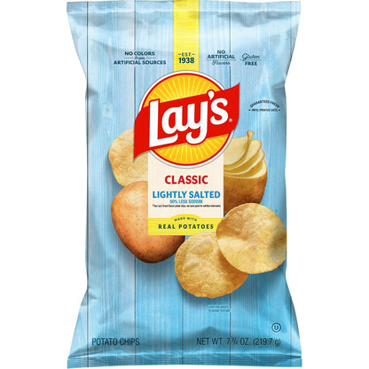 Lay's Potato Chips, Lightly Salted Snacks, 7.75oz Bag