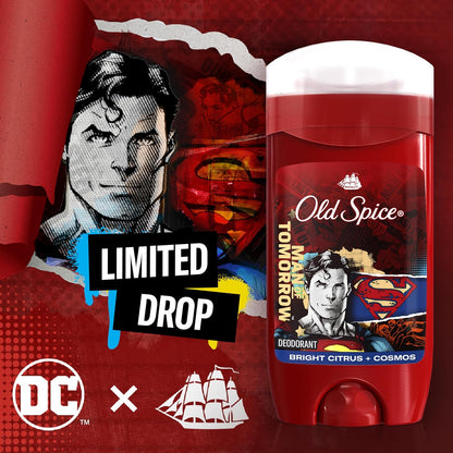 Old Spice Aluminum Free Deodorant for Men, 24/7 Freshness & Lasting Scent, 24/7 Long Lasting Sweat & Odor Protection, Smell Like a Hero, Superman, Bright Citrus and Cosmos Scent, 3 oz