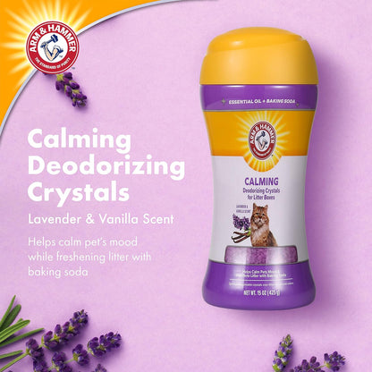 Arm & Hammer - Cat Litter Deodorizer, Lavender Vanilla Crystals, 15 oz