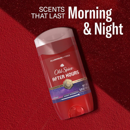 Old Spice Aluminum Free Deodorant for Men, 24/7 Odor Protection, 24/7 Freshness & Lasting Scent, Afterhours with Spice Scent, 3.0 oz (Pack of 3)