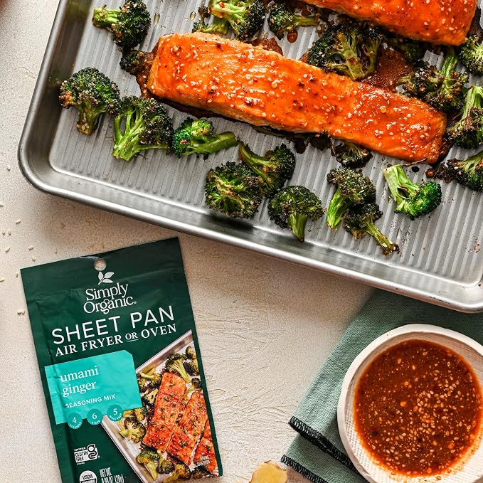 Simply Organic Sheet Pan Seasoning, Umami Ginger, 0.99 Ounce (Pack of 1)