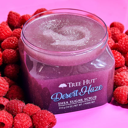 Tree Hut Desert Haze Shea Sugar Scrub, Exfoliating, Hydrating & Moisturizing Body Scrub with Shea Butter & Nourishing Essential Oils, Smooth & Soften Skin, 18 oz