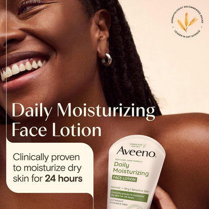 Aveeno Daily Moisturizing Face Lotion, Fragrance-Free, 5 Ounce (Pack of 12)
