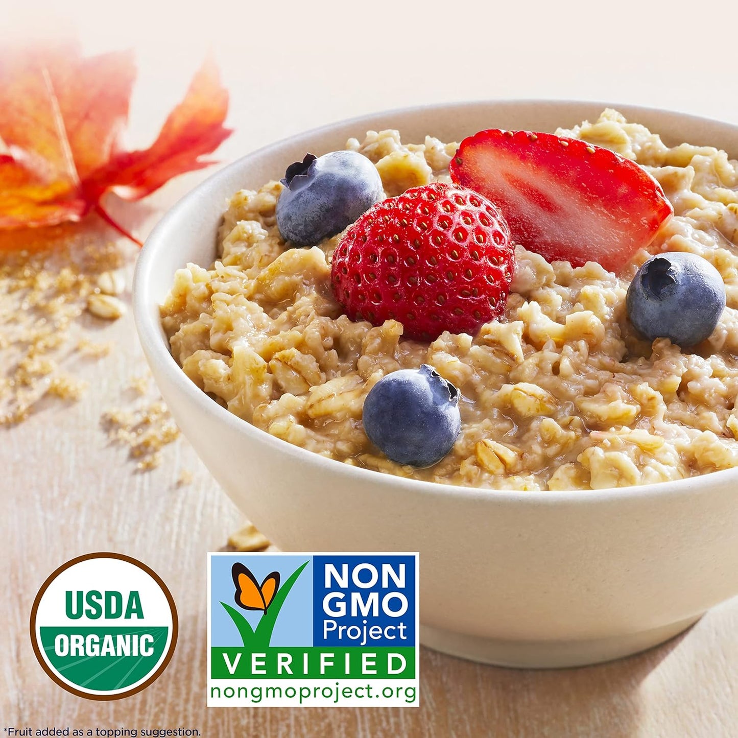 QUAKER Instant Oatmeal, USDA Organic, Non-GMO Project Verified, 3 Flavor Variety Pack, Individual Packets, 32 Count (Pack of 2)