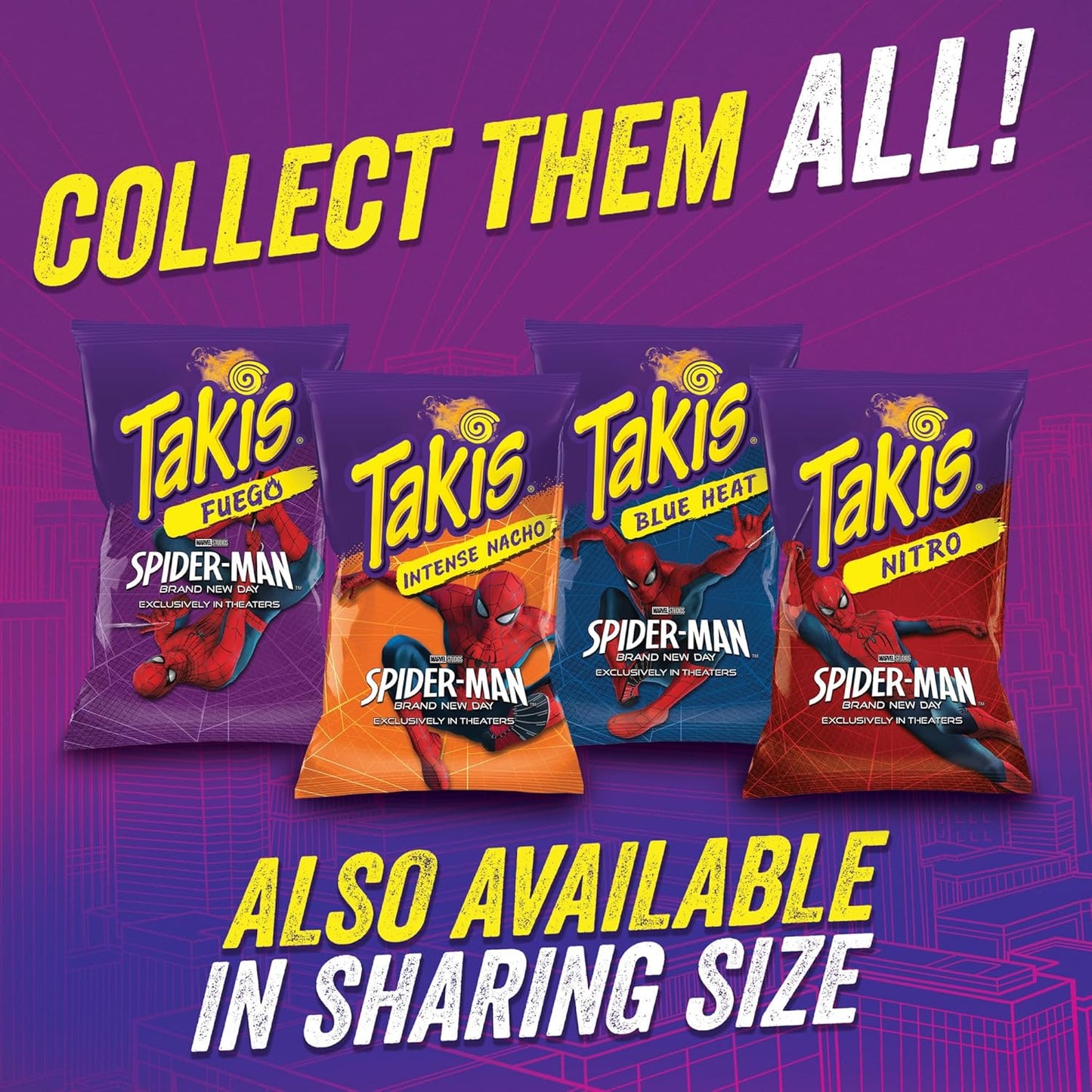 Takis Assorted Variety Pack Rolled Tortilla Chips, 18 Count | (5) Fuego, (5) Blue Heat, (4) Nitro, (4) Crunchy Fajita, Mild to Extremely Spicy, 1oz Individual Bags for Snacking