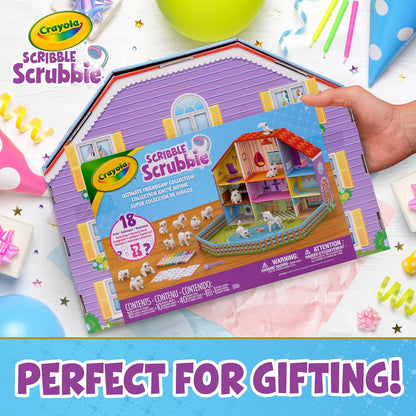 Crayola Scribble Scrubbie Pets Friendship Collection, 18 Pets & 10 Markers | Reusable Coloring Arts and Crafts, Screen Free Mystery Toys, Holiday & Birthday Gifts for Kids, Ages 3+