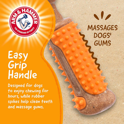 Arm & Hammer Chew Tools Compressed Wood Hammer Dog Chew Toy, 7 In