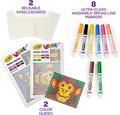 Crayola Wixels Animals Activity Kit, Pixel Art Coloring Set, Gift for Kids, Ages 6, 7, 8, 9