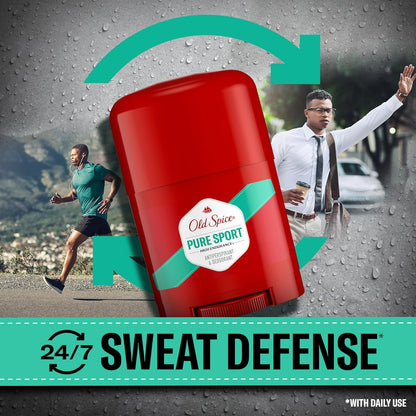 Old Spice Antiperspirant Deodorant For Men, High Endurance, 24/7 Sweat Defense & Odor Protection, 24/7 Freshness & Lasting Scent, Pure Sport Scent, 0.5 oz (Pack of 24)