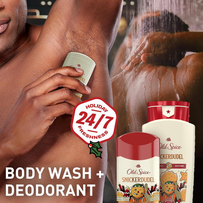 Old Spice Antiperspirant & Deodorant for Men, Holidudes Limited Edition, 24/7 Sweat Protection, Stocking Stuffer, Snickerdudel Sugar Cookie Scent, 2.6 oz