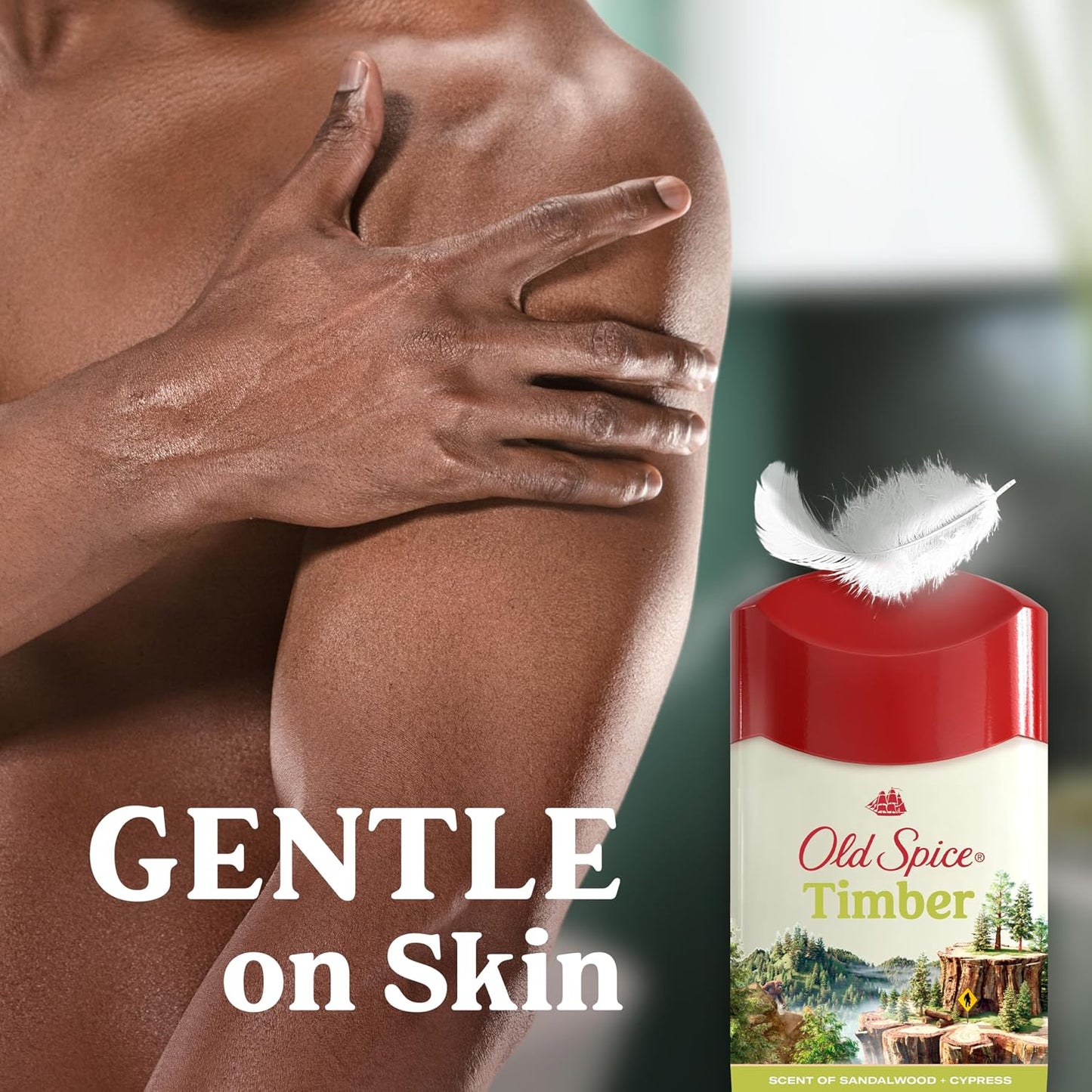 Old Spice Dry Feel Antiperspirant Deodorant for Men, 24/7 Sweat & Odor Protection, Gentle on Skin with Skin Conditioners, Dry Feel Stick, Timber with Sandalwood Scent, 2.6 oz (Pack of 2)