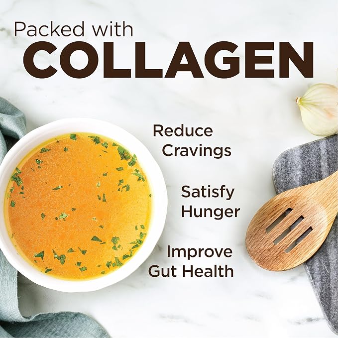 Country Farms Skinny Broth, Instant Chicken Bone Broth, 10G Protein, Collagen Type II, Promotes Better Digestion, Supports Bone Health, 7 Day Plan, 7-15g Packets