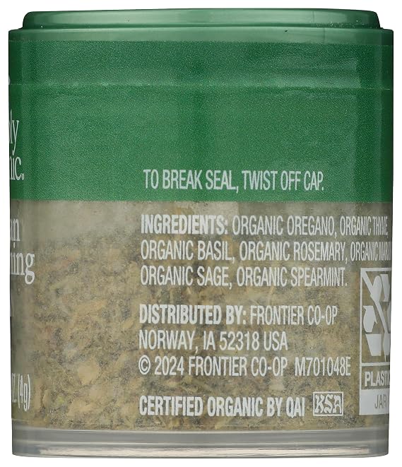 Simply Organic Italian Seasoning, Certified Organic, Kosher, Mini Spices | 0.14 Ounce (Pack of 1)