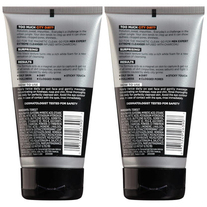 L'Oreal Paris Men Expert Hydra Energetic Daily Facial Cleanser with Charcoal, 2 ct.