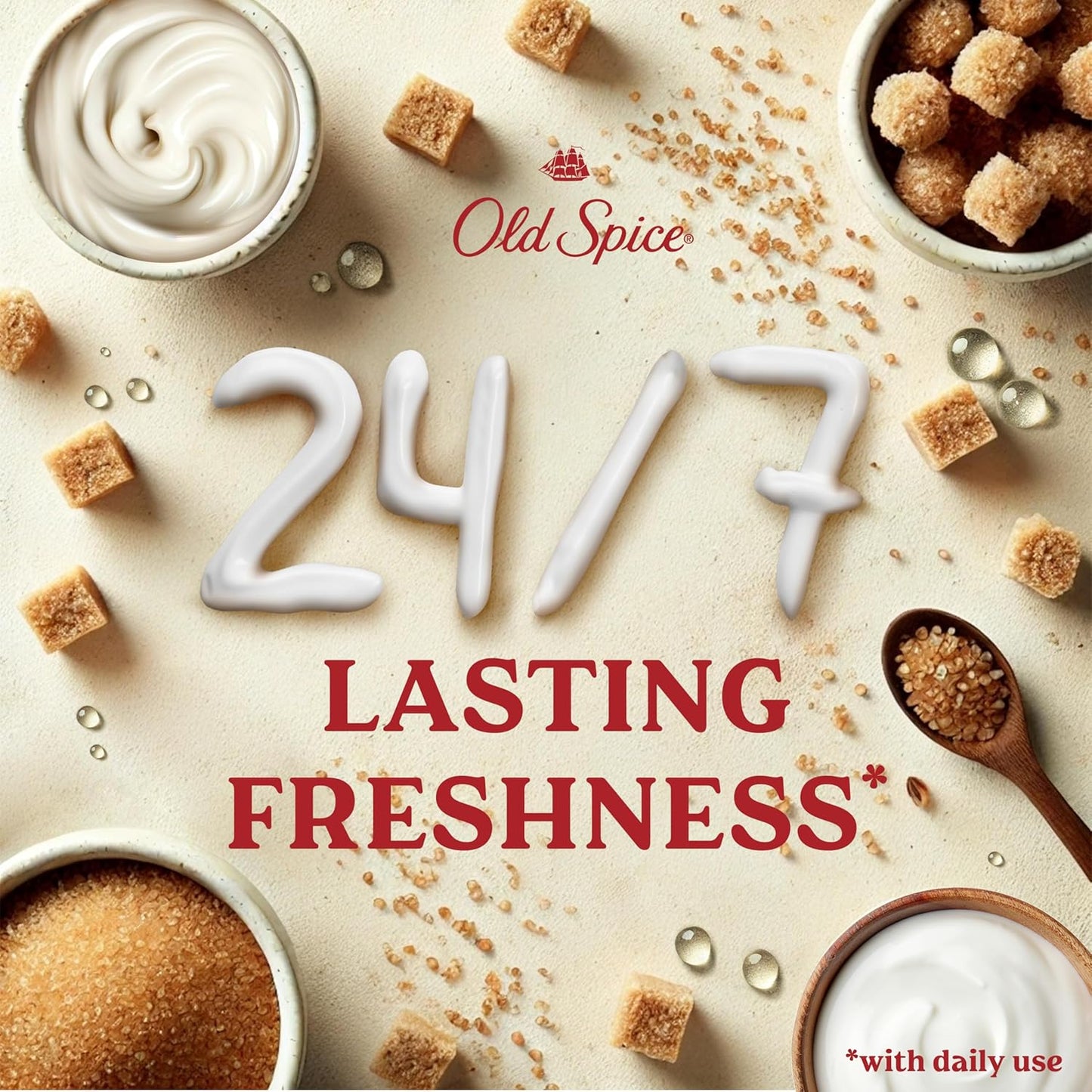 Old Spice GentleMan's Exfoliating & Moisturizing Body Wash for Men, 24/7 Shower Fresh with Long Lasting Scent, Renewing Vitamin B3 Blend, Brown Sugar + Cocoa Butter Scent, 26 oz