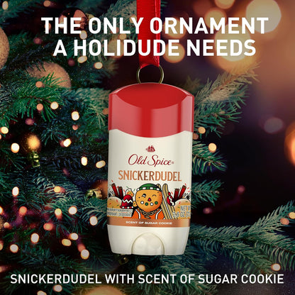 Old Spice Antiperspirant & Deodorant for Men, Holidudes Limited Edition, 24/7 Sweat Protection, Stocking Stuffer, Snickerdudel Sugar Cookie Scent, 2.6 oz