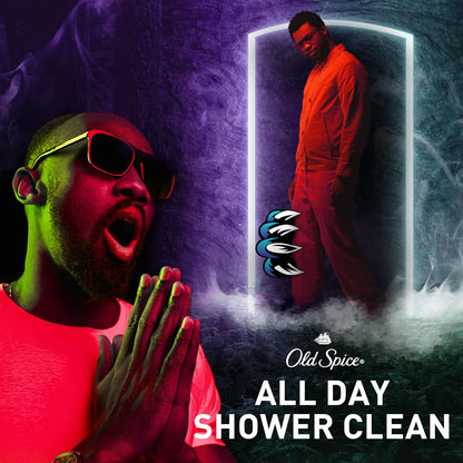 Old Spice Cleansing Body Wash for Men, 3X Defense, 24/7 Shower Fresh with Lasting Scent, 2 in 1 Body and Face Wash, Daily Men’s Wash and Shower Gel, NightPanther Rich Warm Masculine Scent, 33.4 oz