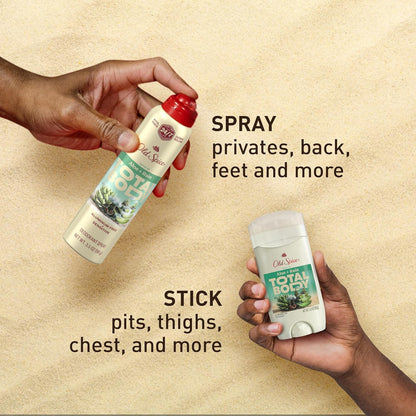 Old Spice Whole Body Deodorant Spray for Men, Aluminum Free, Aloe + Rain Scent, 24/7 Odor Protection, 24/7 Lasting Freshness, Dermatologist Tested, Gentle on Skin, Safe to Use All Over, 3.5 oz