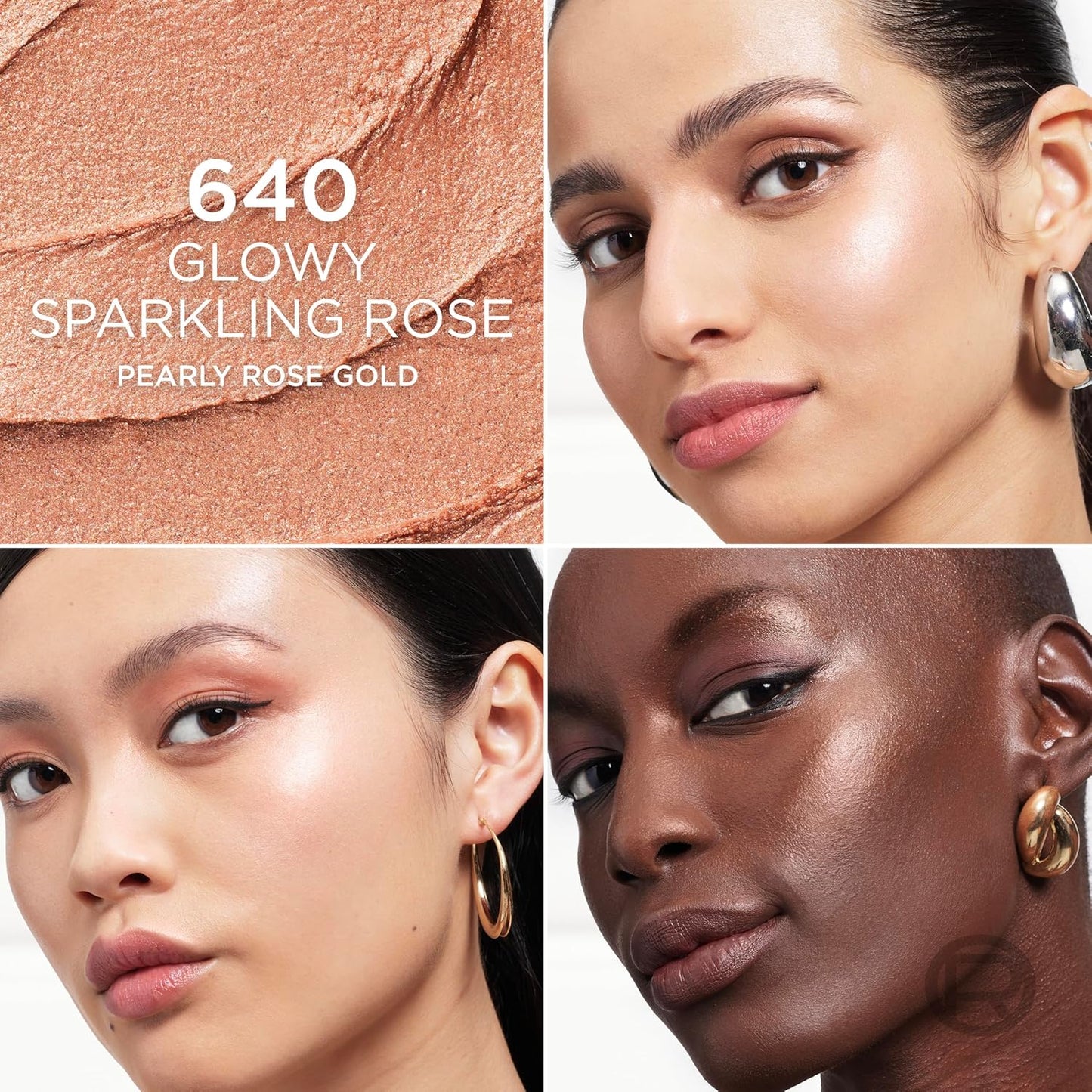 L'Oreal Paris True Match Lumi Le Glow Highlighter Stick, Luminous, Satin, Glowy Highlighter for Face and Body, 640 Sparkling Rose, 0.17 Oz