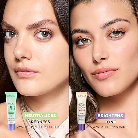 L'Oréal Paris Makeup Magic Skin Beautifier BB Cream Tinted Moisturizer, Anti-Redness, 1 fl oz, 1 Count