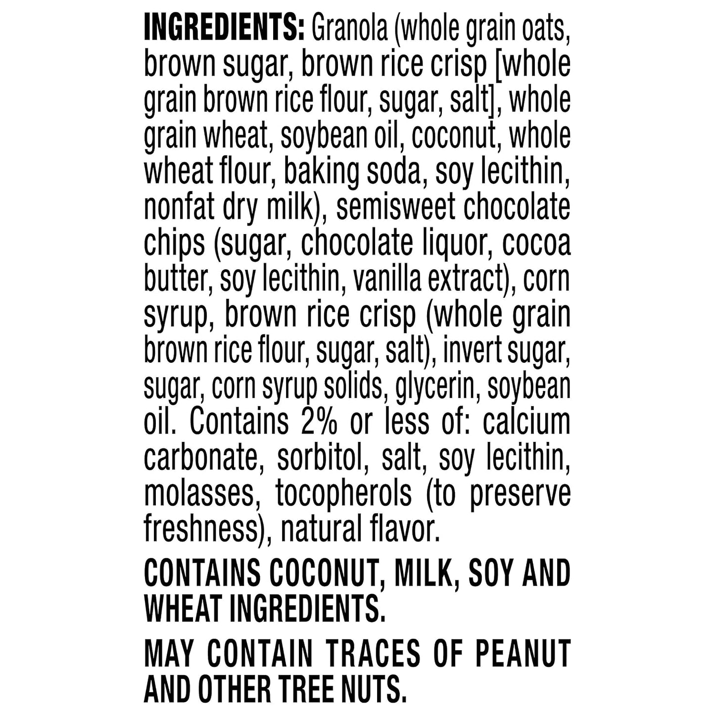 Quaker, Oatmeal, 42 Oz CanisterQuaker Chewy Granola Bar Chocolate Chip Granola Bars, 0.84 Oz, 8 Ct