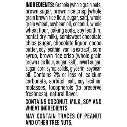 Quaker, Oatmeal, 42 Oz CanisterQuaker Chewy Granola Bar Chocolate Chip Granola Bars, 0.84 Oz, 8 Ct
