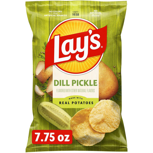 Lay's Potato Chips Dill Pickle Flavor, 7.75 Oz