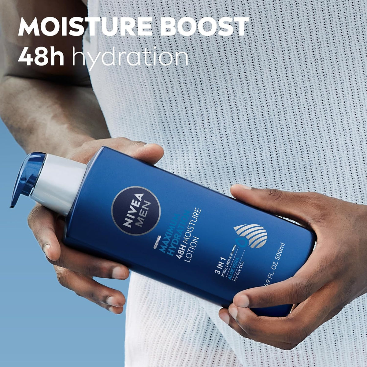 NIVEA MEN Maximum Hydration Body Lotion, Value Pack, 2 x 16.9 FL OZ