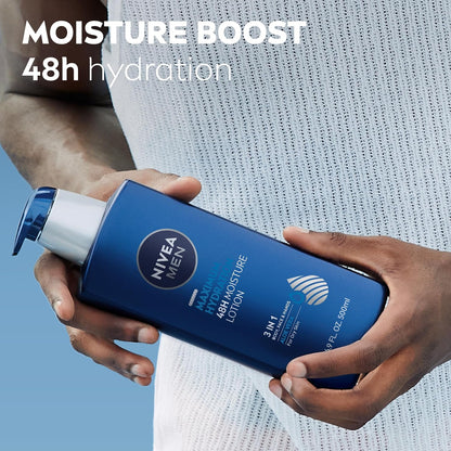 NIVEA MEN Maximum Hydration Body Lotion, Value Pack, 2 x 16.9 FL OZ