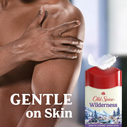 Old Spice Dry Feel Antiperspirant Deodorant for Men, 24/7 Sweat & Odor Protection, Gentle on Skin with Skin Conditioners, Wilderness with Lavender + Spring Water Scent, 2.6 oz (Pack of 2)