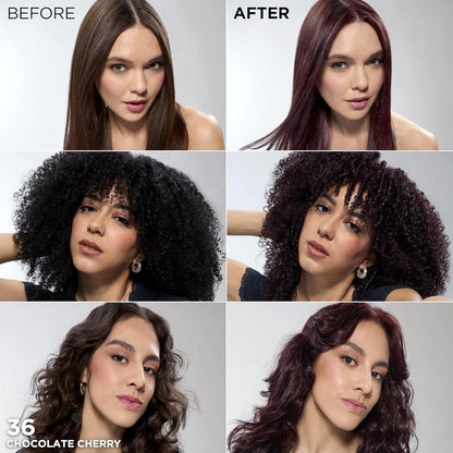 L'Oreal Paris Feria Multi-Faceted Shimmering Permanent Hair Color, Chocolate Cherry, Hair Dye Kit, Pack of 2