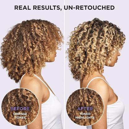 L’Oreal Paris Sulfate Free Brass Toning Purple Conditioner for Blonde,Bleached,Silver,or Brown Highlighted Hair,EverPure,23 Fl Oz (Packaging May Vary),(Pack of 2)