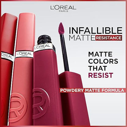 L'Oreal Paris Infallible Matte Resistance Liquid Lipstick, up to 16 Hour Wear, Proposal 655, 0.16 Fl Oz