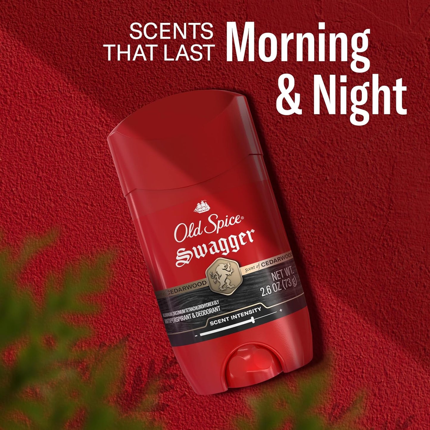 Old Spice Antiperspirant Deodorant for Men, 24/7 Sweat & Odor Protection, 24/7 Lasting Freshness, Invisible Solid, Swagger with Cedarwood Scent, 2.6 oz (Pack of 2)